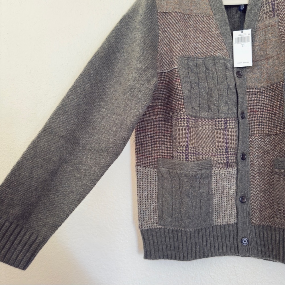 Polo Ralph Lauren Patchwork V-Neck Cardigan Size Large Retail $998 - Picture 7 of 12